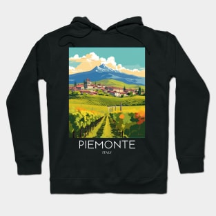 A Pop Art Travel Print of Piemonte - Italy Hoodie